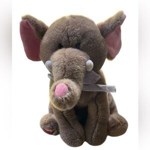 Dankin Plush Sitting Elephant 16" Unique sewn on Dankin patch on foot